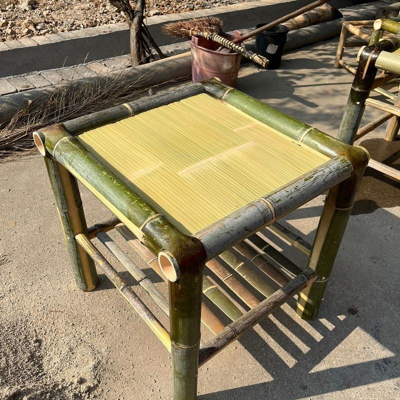手工方桌竹子桌子竹编阳台小桌椅凳子竹家具茶几复古餐桌楠竹制品
