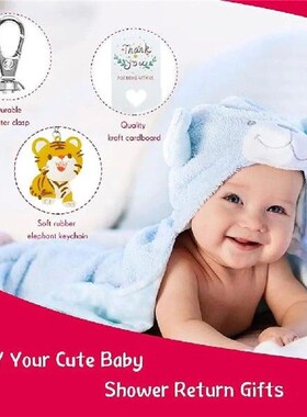 30pcs Party Favors Cute Jungle Animal Keychains Set With