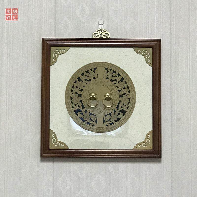 实木美式装饰画挂画欧式客厅照片墙相框挂墙新中式餐厅组铜画