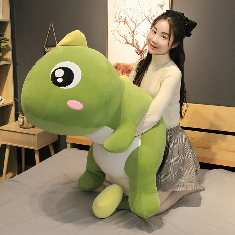 恐龙毛绒布娃娃韩国搞怪玩偶女生睡觉大号抱枕粉色爱萌公仔