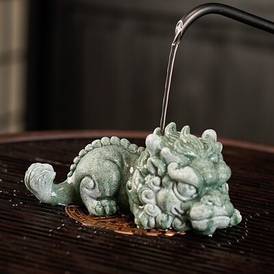 新天禄貔貅招财茶宠茶玩创意瑞兽客厅桌面鱼缸造景装饰品