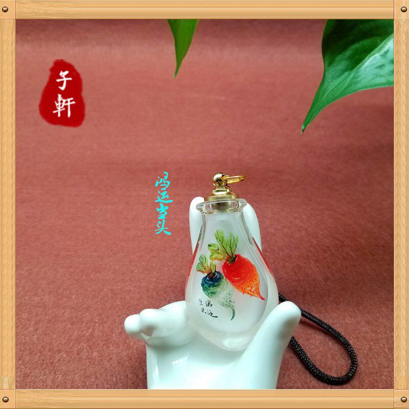 老北京鼻烟粉提神把玩纯手工内画瓶非遗
