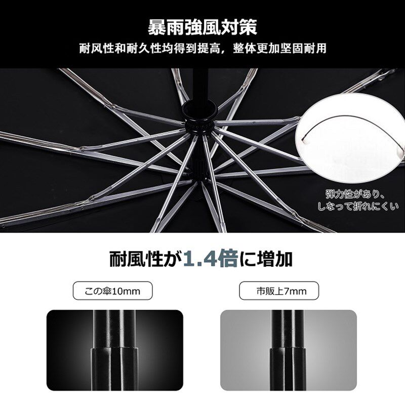 出口日系骨全自动雨伞太阳伞男女晴雨两用加大加固超大抗风