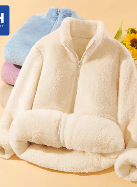 唐狮集团MH毛绒外套女冬新款双面摇粒绒上衣抓绒保暖羊羔绒外套女