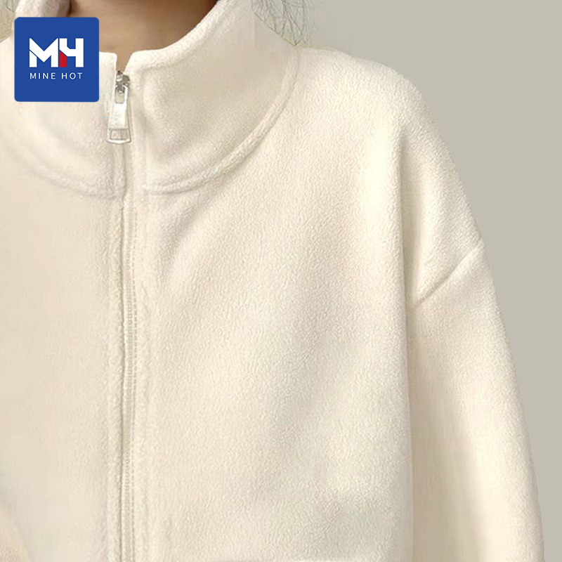 唐狮集团MH奶白色立领外套女秋冬