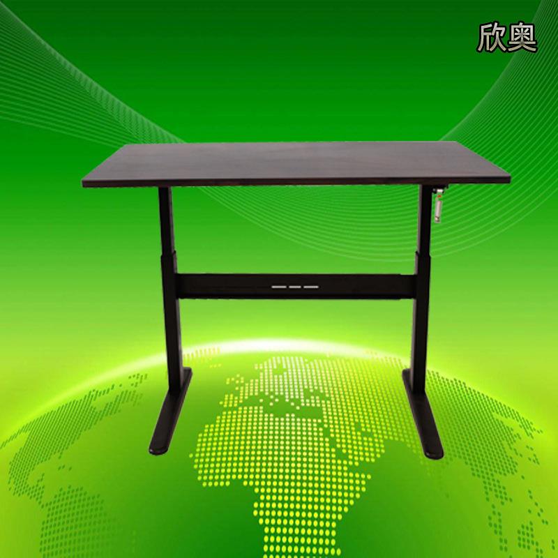 广东厂家直销手摇升降桌山东升降办公桌福建人体工学职员桌电脑桌