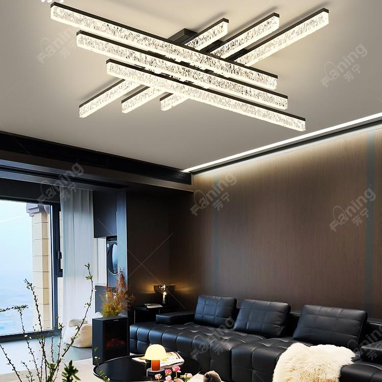 意式极简客厅吸顶大灯2025年新款现代简约大气长条高级感护眼灯具