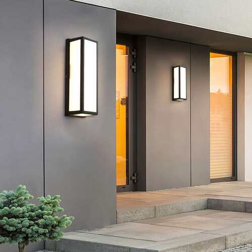现代简约led户外壁灯长方体灯公园庭院外墙装饰照明灯具
