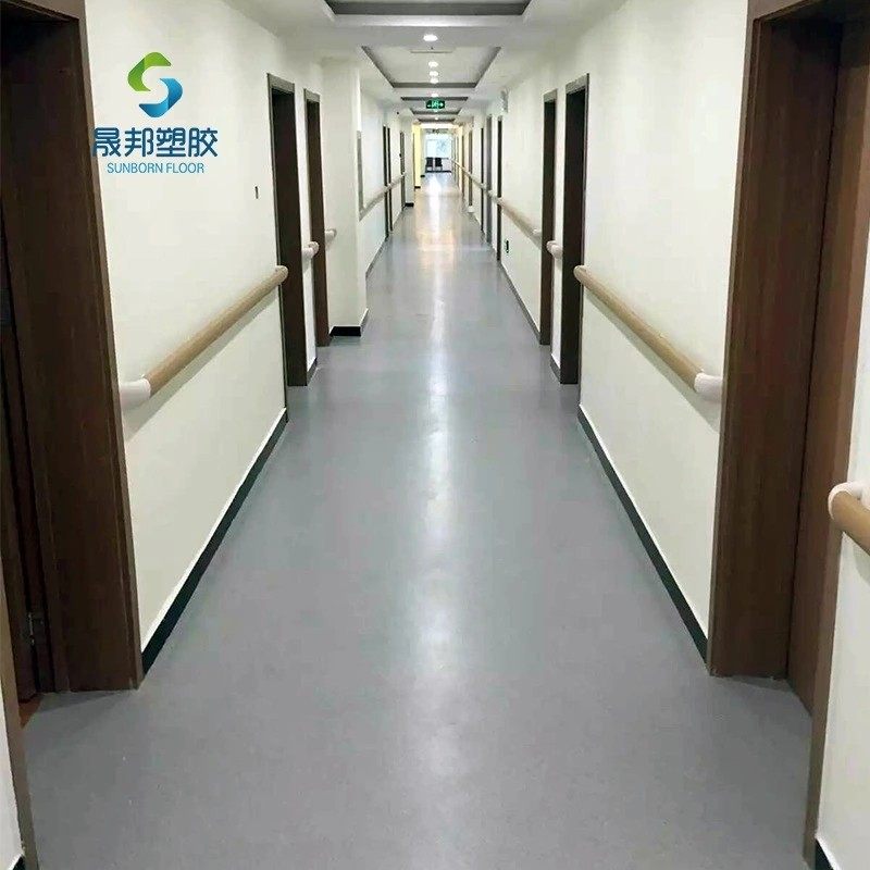 商用塑胶尚诺医院地胶办公室工厂车间防火防滑加厚耐磨