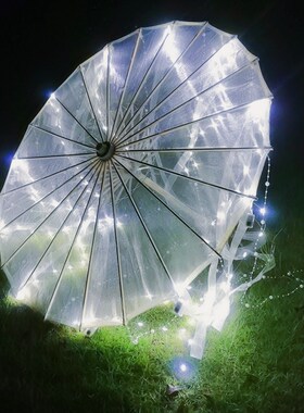 夜光发光古装油纸伞古风仙气拍照道具伞儿童走秀流苏带灯雨伞