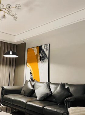 客厅沙发背景墙落地挂画抽象肌理手绘装饰画大气橙色玄关壁画