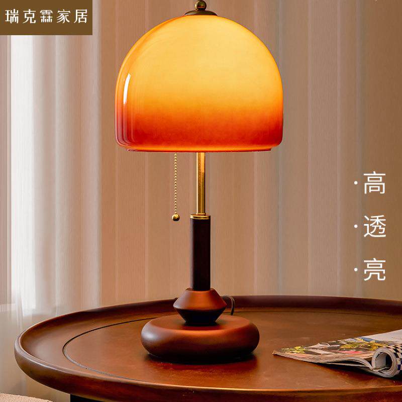 中古风台灯法式复古摆件卧室床头柜结婚美式中式高级客厅氛围台灯