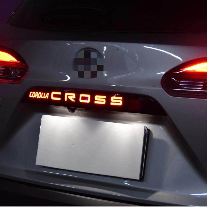 FOR 卡罗拉cross，锐放后尾箱门装饰条带刹车功能LED尾箱灯装饰灯