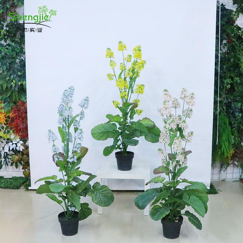 仿真油菜花盆栽室内装饰假花婚庆拍摄道具花园林户外工程仿真植物