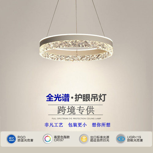 现代轻奢客厅吊灯圆环灯北欧