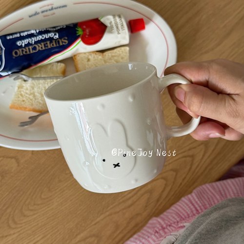 米菲Miffy兔马克杯ins高颜值大容量陶瓷杯家用牛奶咖啡杯喝水杯子
