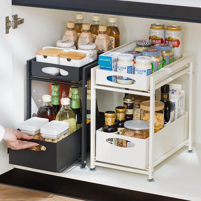 水槽下抽拉式置物架拉篮橱柜架子厨房调料抽屉分层浴室柜厨柜收纳,农机/农具/农膜,其它农用工具,淘宝优惠券,粉丝福利购,淘宝优惠卷