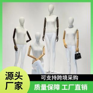 高档服装店女模特道具身包布韩版女装橱窗展示架假人体模特架子