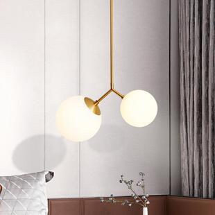 北欧设计师卧室床头全铜吊灯个性创意复古客厅吊灯吧台客房吊灯