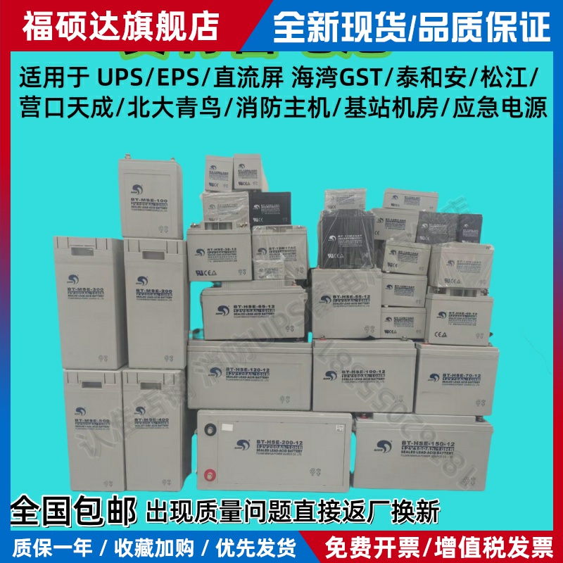 海湾泰和安GST青鸟消防主机12V24AH/38AH/65AH应急报警UPS蓄电池