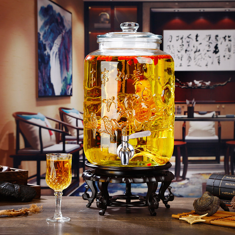 参泡酒玻璃瓶密封泡酒罐子斤斤梅子酒罐酒瓶