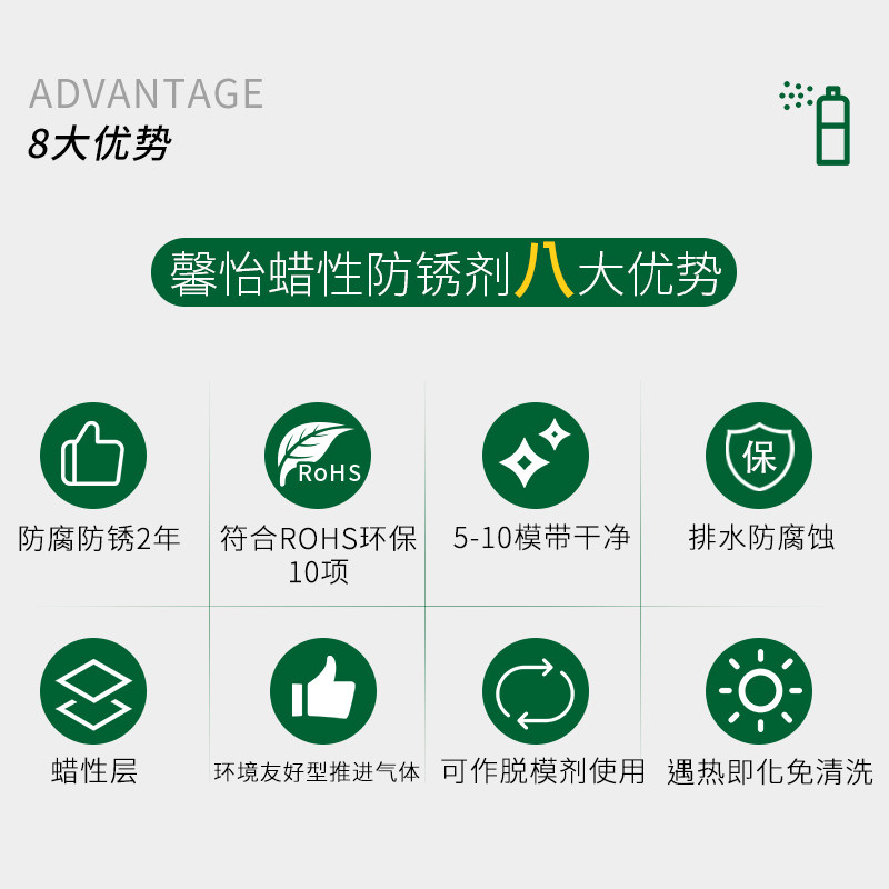 蜡性防锈剂金属润滑防锈蜡喷剂免洗镜面模具注塑长效