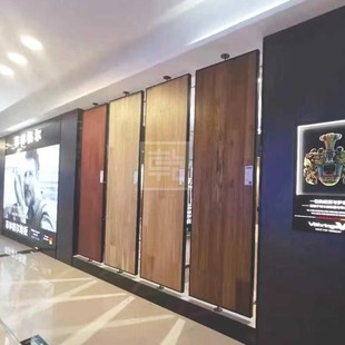 木旋转展示架样品架瓷砖岩板样板架艺术漆涂料展架