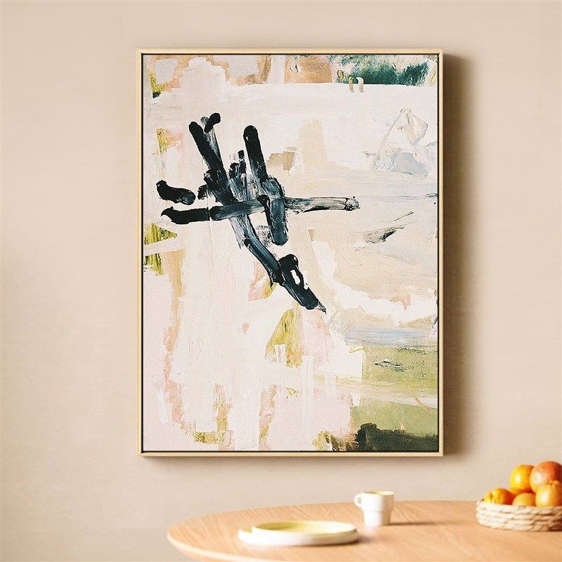懒伞 现代客厅装饰画大地色抽象玄关落地挂画大尺创意艺术壁画