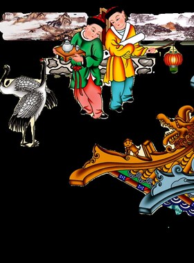 褪色绢布的供奉老祖宗家谱挂画卷轴式家堂轴子族宗谱祠堂家普画