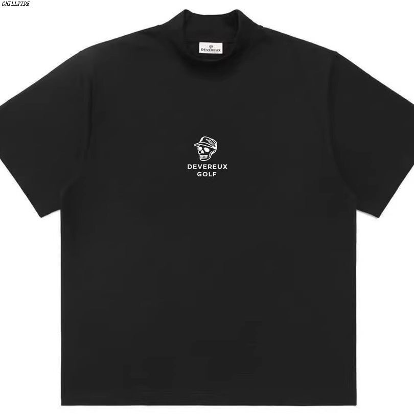 新款高尔夫服装男士短袖POLO衫夏季运动上衣休闲透气速干圆领球衣