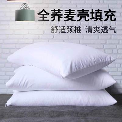 全荞麦皮枕头成人家用学生宿舍颈椎专用纯荞麦壳高枕芯带枕头套男