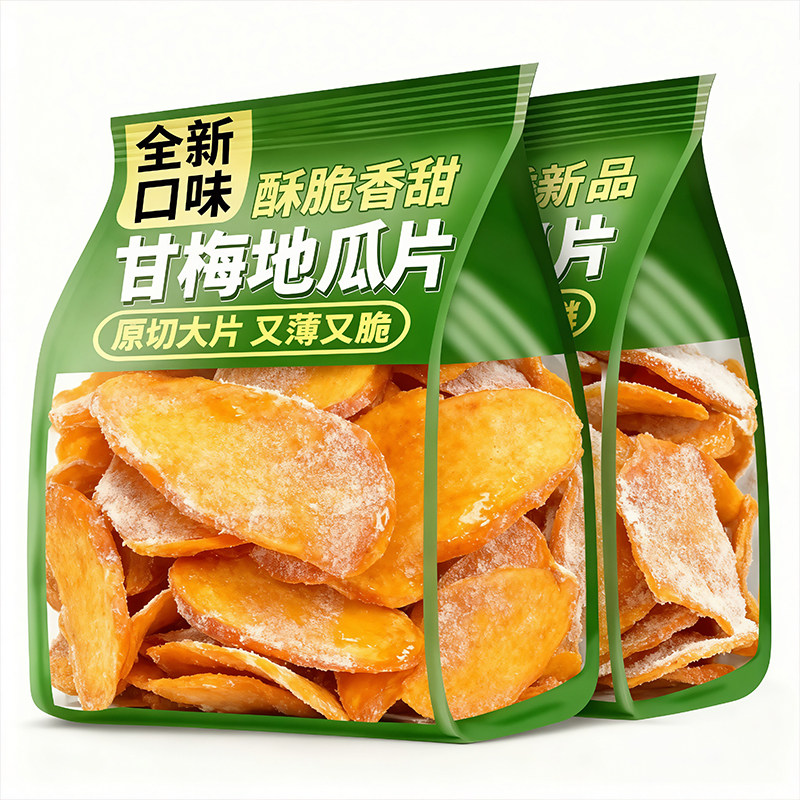 甘梅地瓜片官方旗舰店原切薄脆红薯片咸香酥脆儿童办公室休闲零食