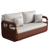 磨砂布沙发床客厅实木沙发床新款 沙发床两用