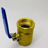 埃美柯铜球门9丝扣螺纹球形手快速关四分六分一寸N