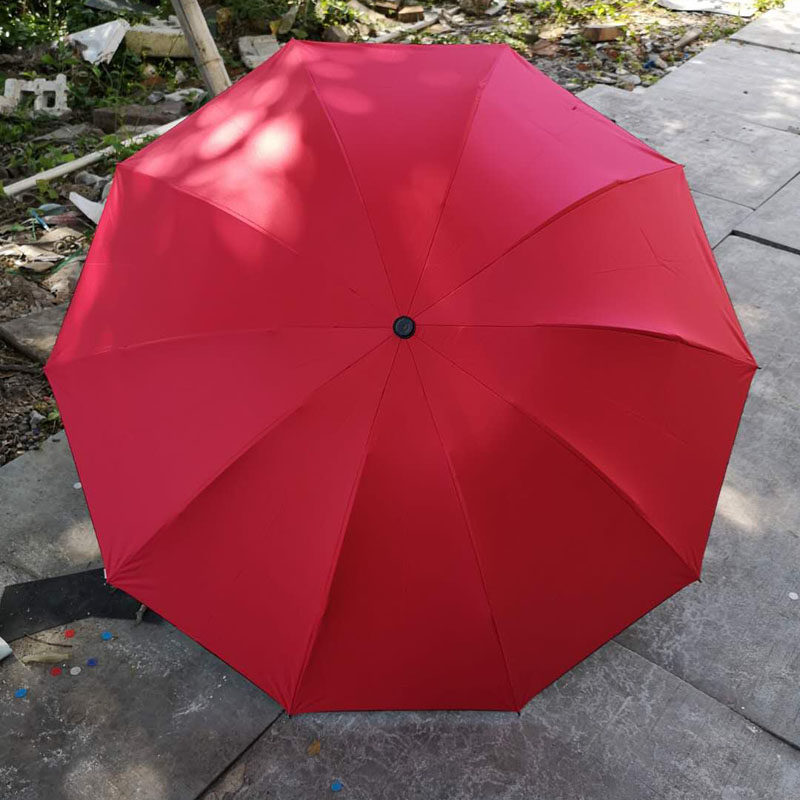 黑胶大红色伞男女抗超强遮阳晴雨两用摺叠小黄伞遮阳伞