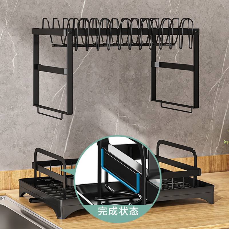 厨房置物架放碗沥水篮滤水碗架家用多功能碗碟碗盘碗筷杯子收纳架