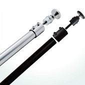 沪坚 免黑色非伸缩帘杆 强力增压晾杆浴室挂衣杆浴帘撑杆