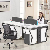 办公桌现代职员桌椅员工位四位屏风工位办公室家具桌子