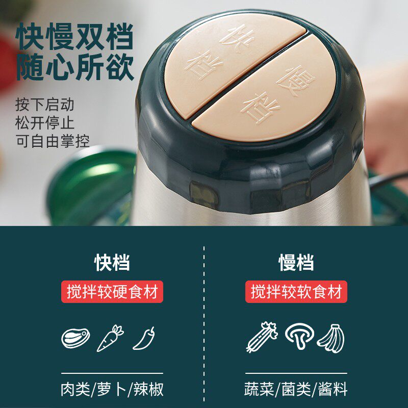 绞肉电动小型碎肉打菜剁馅搅拌料理蒜泥辣椒搅碎器