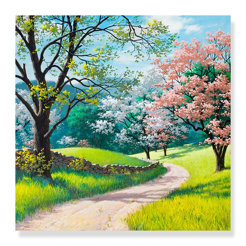 间挂画 画田园风格饰画 画饭厅背景墙挂画 画现代风景卧室走廊壁