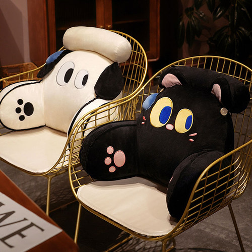 猫咪靠垫办公室腰靠护腰腰枕座椅靠背垫抱枕靠枕靠背久坐累