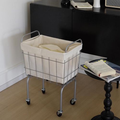 家用脏衣服收纳筐小推车浴室卫生间可移动大容量玩偶瑜伽垫洗衣篮