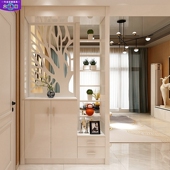 饰屏风柜 柜白色烤漆门厅装 现代玄关柜客厅装 饰柜进门玄关柜鞋