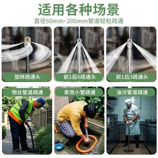 厂下水工道疏YIR通清洗管机跨境220V家用洗车机频高压道疏变通机
