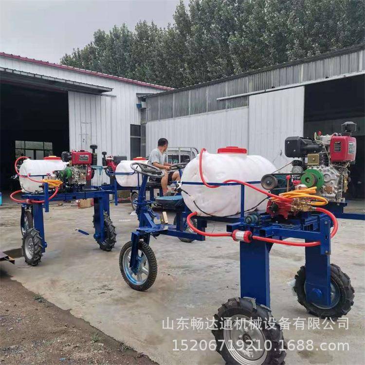 电启动三打药机 座驾式柴油菜园喷机 雾液折叠1156轮压杆四轮打药