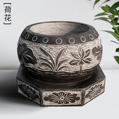 青石大理石柱墩石底座石墩柱顶石柱子石头圆石墩子圆球路障架础