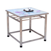 加厚烤火桌子正方形烤火架吃饭餐桌四方棋牌桌