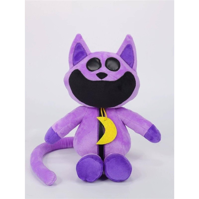 瞌睡猫玩偶正波比的游戏时间微笑动物毛绒月亮猫咪公仔图片