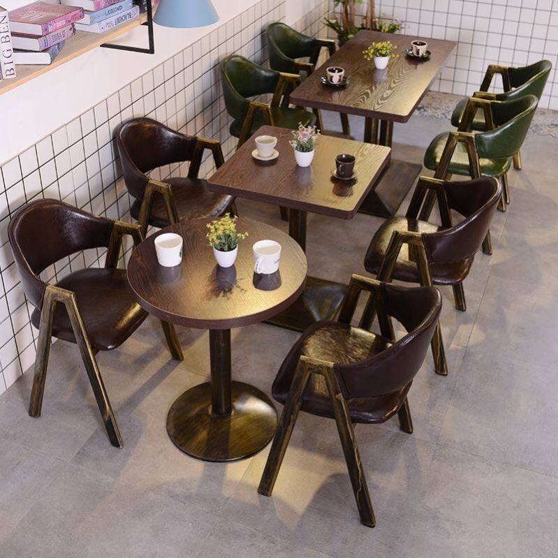 咖啡厅西酒吧工业风奶茶店面馆小吃店饭店桌椅