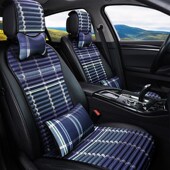 小蛮腰汽车坐垫天然荞麦壳四季 防滑免绑座垫 通用车垫亚麻秋冬季